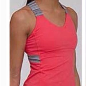 Lulilemon Tank Top Push Your Limits Coral/Grey